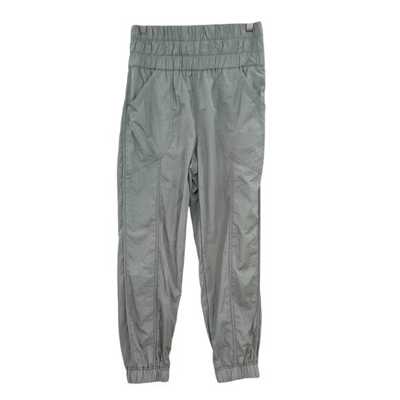 Free People Movement Way Home Joggers Pants Nylon Windbreaker Gray Size Small - Picture 2 of 11